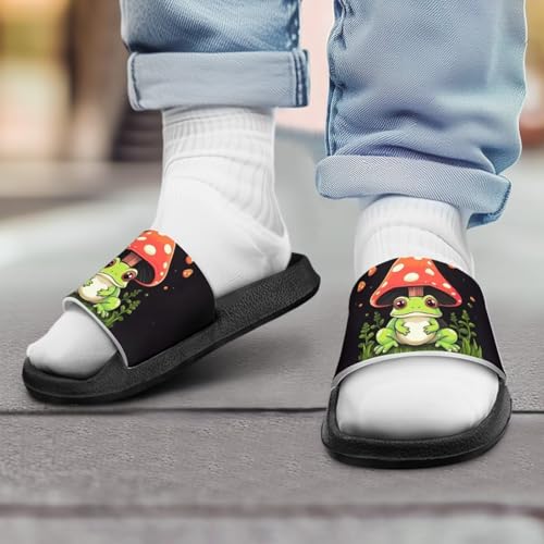 Shower Slippers for Toddler Little Big Kids Slip-On Lightweight Pool Open Toe Sandals for Beach with EVA Sole3