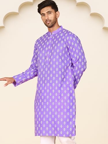 Image of Jompers Men's Cotton Floral Printed Kurtas