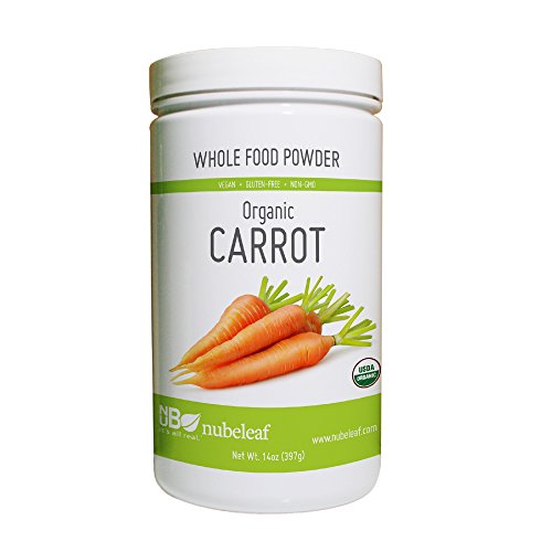 Nubeleaf Carrot Powder - Non-Gmo, Gluten-Free, Raw, Organic, Vegan Source Of Essential Vitamins & Minerals - Single-Ingredient Nutrient Rich Superfood For Cooking, Baking, Smoothies (14Oz) #TOP4