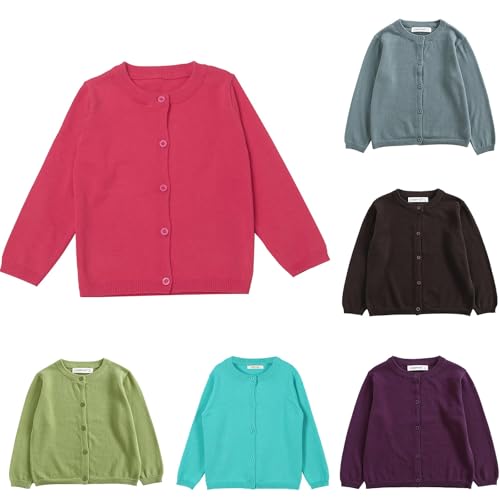Toddler Kids Solid Cardigan Sweater Children's Fall Winter Soft Long Sleeve Button Knitwear Jacket Outerwear3