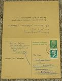 Postkarte mit Antwortkarte DDR Walter Ulbricht 10 Pfg. und Zusatzfrankatur (grün) (Ganzsache)