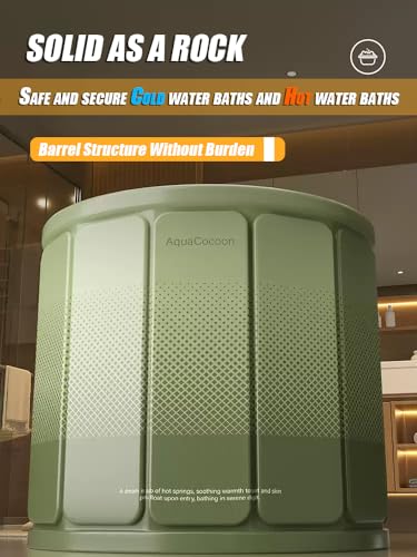 jessie Portable Foldable Bathtub for Adults PVC SPA Soaking Standing Bath Tub for Shower Stall, Freestanding Non-Inflatable Hot Ice Bath Tub with Thickened Thermal Foam to Keep Temperature