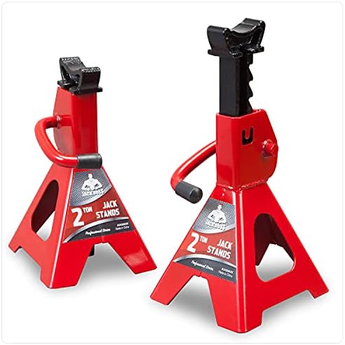 Jack Boss Jack Stands Low Profile 2 Ton(4000 LBs) Lifting Car Stand, Fit Use for Cars Automotive Small Vehicles, 2 Pack
