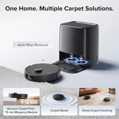 Image of roborock 2026 New Qrevo 2 Pro Robot Vacuum and Mop, 20,000Pa Suction, FlexiArm Edge Mopping, Zero-Tangle, High-Temperature Mop Self-Cleaning, Smart Obstacle Avoidance, Auto Mop Removal, Black