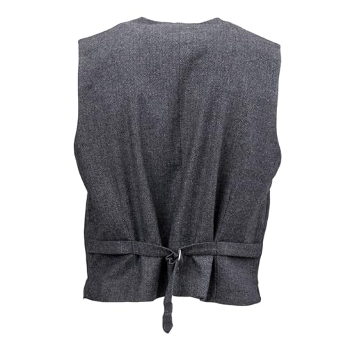 Image of OUTBACK TRADING Men's Jessie Vest | Lightweight Button Down Wool Western Outdoor Vest with Adjustable Back Slide Belt