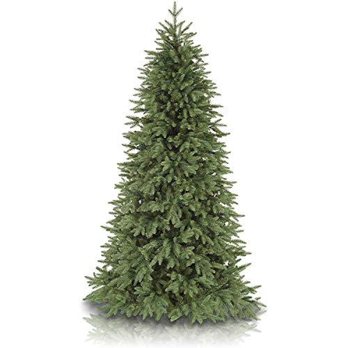 Balsam Hill 6.5ft Premium Unlit Artificial Christmas Tree Stratford Spruce with Storage Bag, and Fluffing Gloves