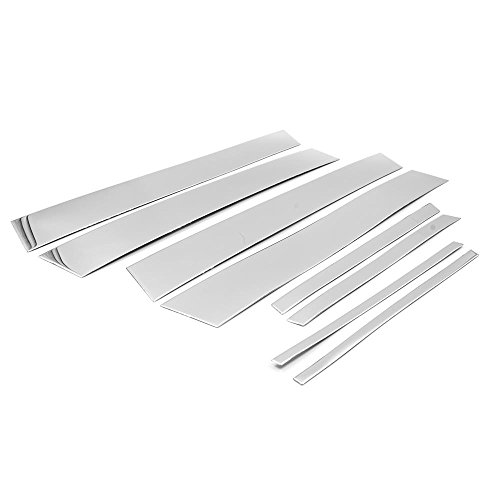 Fundas Accent de acero inoxidable cromado para postes de puertas Toyota RAV4 13-17, kit de 8 uds