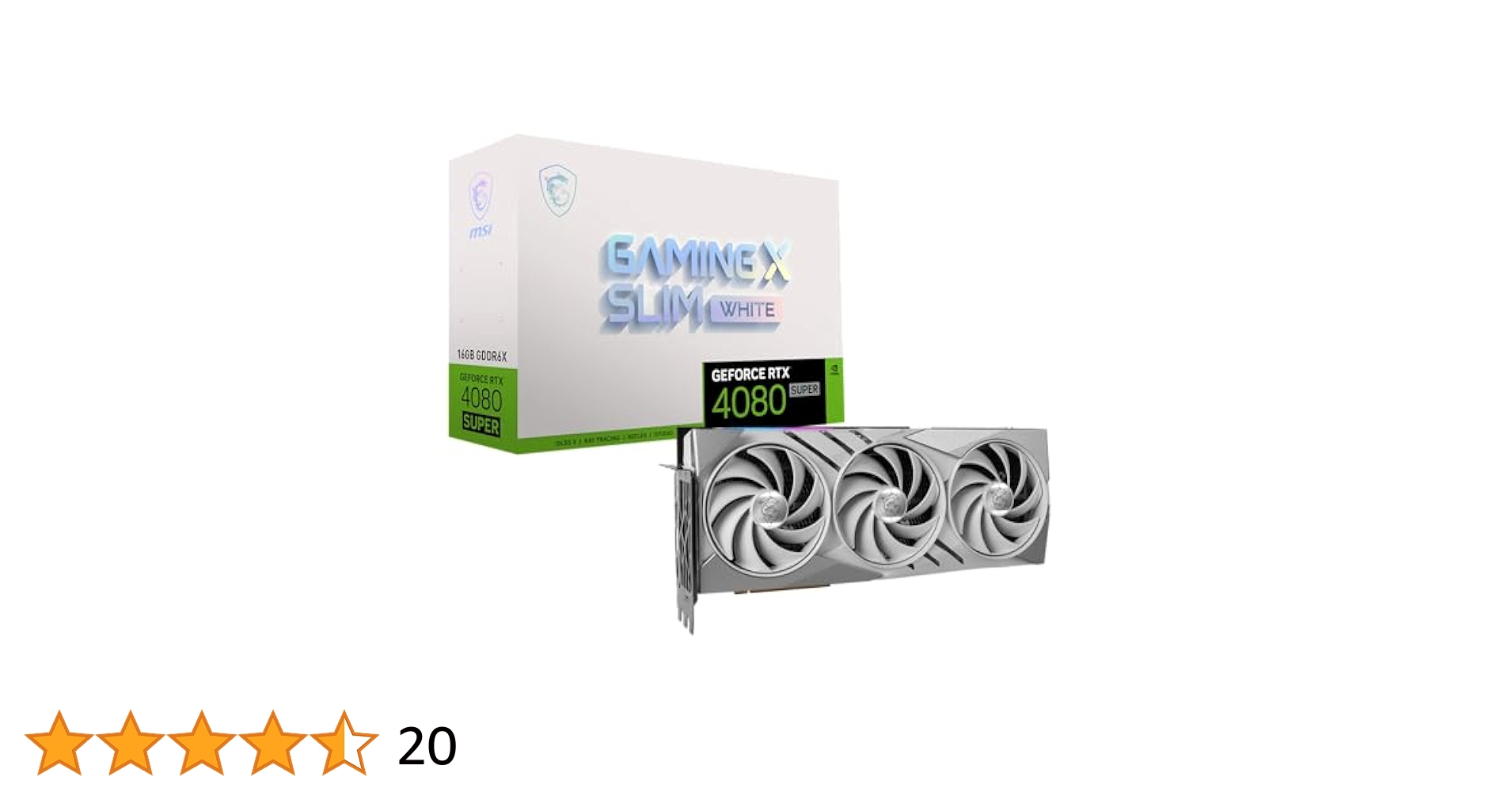 グラフィックボード・グラボ・ビデオカード MSI RTX4070 GAMING SLIM X white MSI GeForce RTX™ 4070 GAMING X SLIM WHITE 12G