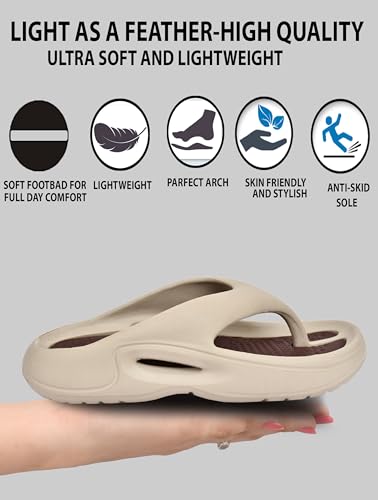 Image of HEALTH FIT Extra Soft Premium Slippers with Soft Acupressure Comfortable & Light Weight Stylish & Anti-Skid Classic Ultra Soft Casual Waterproof & Everyday Flip Flops HF147