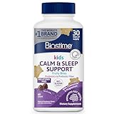 Biostime Kids Sleep Fruity Bites (Ages 4+) | Includes Probiotics| Calm magnesium gummies for kids | Melatonin Free calm gummies for Sleep aid | No added sugar | 60 Count