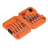 Keenso Schraubenentfernungswerkzeug Breite Maschinenschraubenextraktionskit für Verschiedene und Schrauben Hochgeschwindigkeit Stahl 11pcs Kit