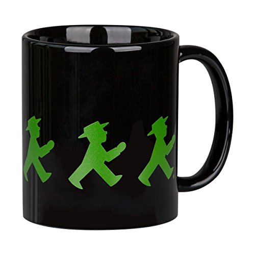 Ampelmann koffiemok"Frühauftsteher" zwart met kop en staander mok koffiemok koffiepot