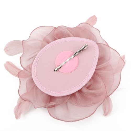 Image of DRESHOW Fascinators Hat Feather Headband Women's Fascinators Tea Party Headwear with Clip Flower Head Band for Girls & Women