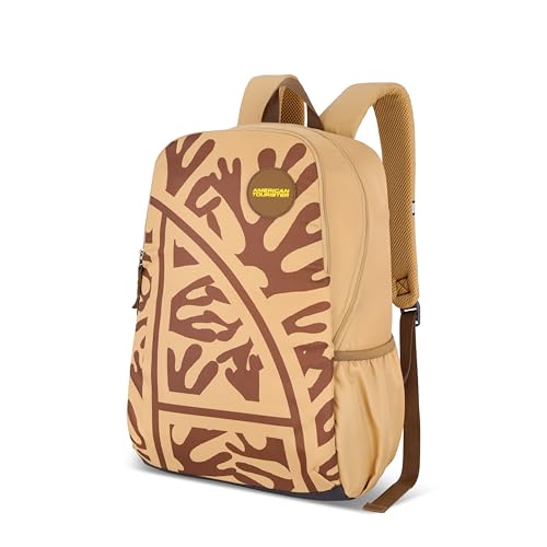 Image of American Tourister Max 3.0 | 29 Ltrs | 2 Compartments | Bottle Pocket | Ergonomic Padded Back Panel & Shoulder Straps | School Backpack for Boys & Girls | 1 Year International Warranty | Brown