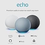 Amazon Echo (newest model), Alexa speaker with premium sound, Ideal for large bedrooms, living rooms and kitchens, Twilight Blue