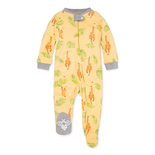Image of Burt's Bees Baby unisex-baby Sleep & Play, Organic One-piece Romper-jumpsuit Pj, Zip Front Footed Pajama