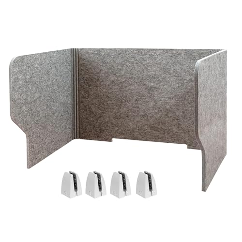 卓上パーティション 不透明 高さ50cm デスクパーテーション 衝立 クリップスタンド付属、集中ブース 3面 防音 吸音 飛沫防止 パーテーション 簡易防音室 卓上 間仕切り Partitions プライバシー パネル 吸音ブース 子供学習 電話営業用 幅