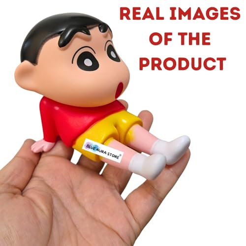 Image of Blue Aura Shinchan Action Figure Height-12cm Shinchan Figurine Mobile Holder Home Decor | Shin-chan Stand