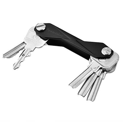 Compacto Llavero y Organizador Powerdelux Llavero Organizador de Llaves Inteligente Elegante Diseño Negro Ligero KeyCage XD007 Soporte de Llaves Portátil