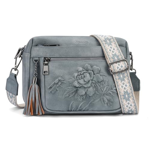 Image of Crossbody Bags for Women, Vegan Leather Embossed Crossbody Purse | Trendy Lightweight Design with Adjustable Strap, Spacious Interior for Daily Essentials, Ideal for Travel and Gift Giving