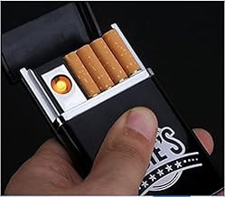 Drumstone (   ) 2-in-1 Cigarette Holder & USB Rechargeable Windproof Lighter – Replaceable Heating Coil, Compact, Portable, Eco-Friendly, Pocket-Sized