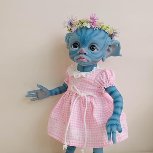 Zero Pam Avatar Reborn Baby Dolls Soft Vinyl Body 17 Inch Realistic Baby Doll Silicone Avatar Reborn Dolls Real Looking Alien Babies Doll for Girl Boy Toys