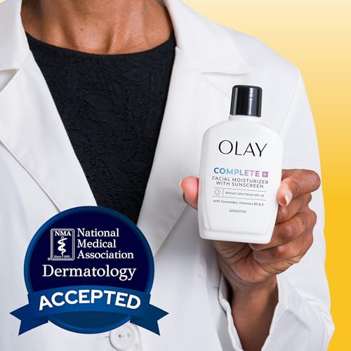 Olay Complete+ Face Moisturizer with Sunscreen SPF 40,For Sensitive Skin,Broad Spectrum Sun Protection,Fragrence-Free-No White Cast on All Tones,Nourishes Moisture Barrier-Ceramides,6 Oz,(Pack of 2) - image 8