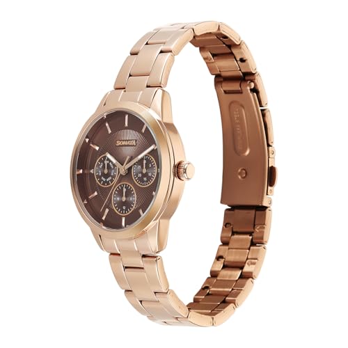 Image of Sonata Festive 2.0 Quartz Brown Round Dial Women's Watch | Stainless Steel Strap Material | Watches for Women Analog - 87113WM02