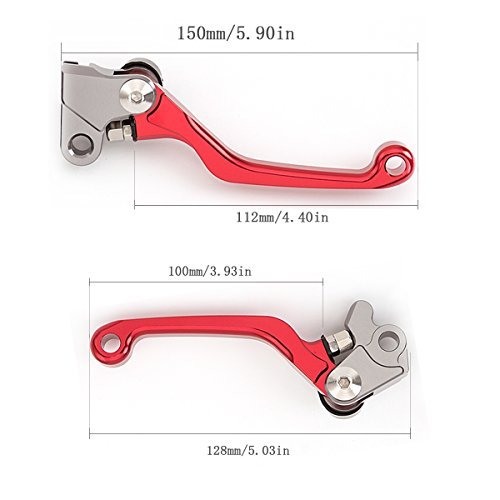 Fxcnc Cnc Aluminum Dirt Bike Pivot Brake Clutch Lever Set Compatible With Crf 150F 150 230F 230 Crf150F Crf230F 2003-2020, Crf250F Crf 250F 2019-2023 #TOP1