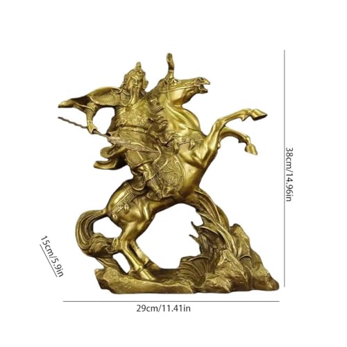 Statue Guan Gong en métal objet d'art à offrir pour bureau