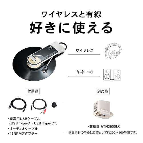 オーディオテクニカ ワイヤレス レコードプレーヤー AT-SB727 サウンドバーガー の商品画像 7