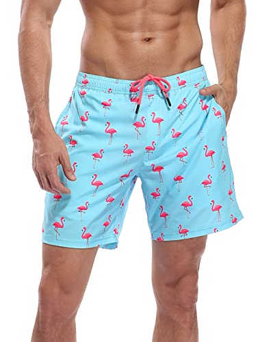 LRD Mens Swim Trunks with Compression Liner 7 inch Inseam Quick Dry Swim Shorts4