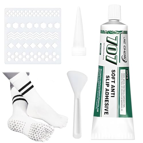 Socken Stopp Anti Rutsch Set Sock Stop Antirutsch Kleber für Socken Stopper Flüssigkeit Sockenstopper für Wollsocken Sock Stop Creme für Handschuhe Socken 50 ml