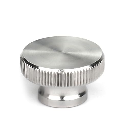 Dado a mano in acciaio inossidabile 304 GB806 Pollice zigrinato a testa alta Foro passante Foro cieco Dado Pubblicità Chiodo decorativo M3M4M5M6M8M10Blind hole M3 3Pcs