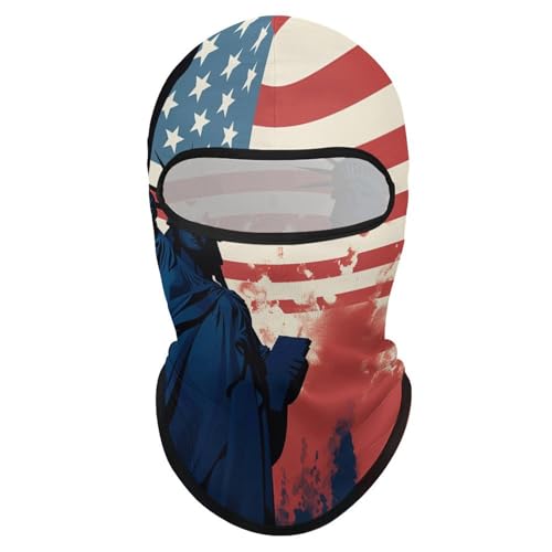 Balaclava con silueta de la Estatua de la Libertad para hombre y mujer, máscara facial transpirable con protección solar para senderismo, ciclismo, running y conducción miniatura 7