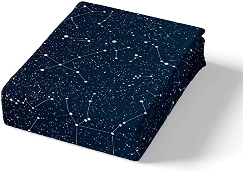 Homemissing Galaxy Duvet Cover Starry Sky Constellation Bedding Set Dark Blue Outer Space Bedding & Linen for Boys Girls Kids Milky Way Bedding & Linen Super King - Image 2