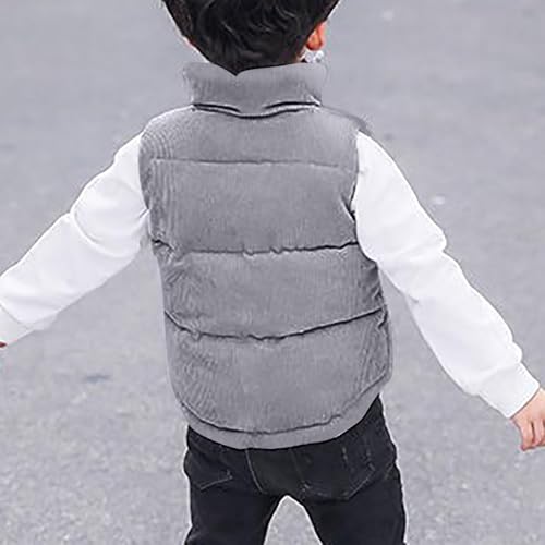 wodceeke Boys Girls Corduroy Vest Jacket, Kids Button Down Vintage Vest Coat Winter Warm Sleeveless Waistcoat 3-10 Years2