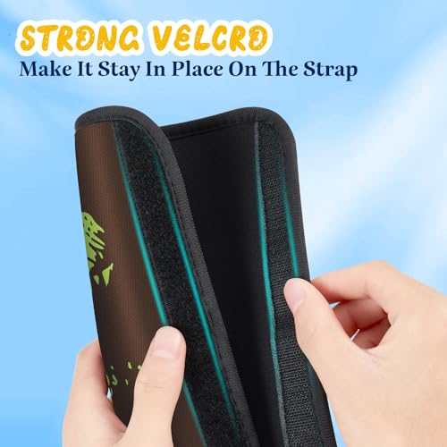 Image of Akkya 2 Pack Seat Belt Cover Pad, Dinosaur Seatbelt Cushion Car Seat Strap Pads for Kids Cute Cartoon Carseat Stroller Shoulder Strap Protector Accessories(Green)