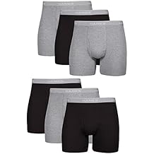 Hanes mens Underwear Boxer Briefs Pack, Cool &amp; Breathable Cotton Moisture-wicking Underwear for Men, No Ride Up