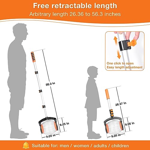 Rouleau collecteur de noix ergonomique pour éviter le mal de dos