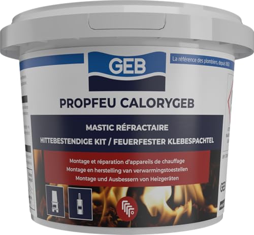 GEB 103512 Calorygeb Mastic réfractaire Boîte N° 2 600 g - Noir