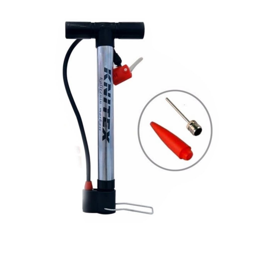 VIVALUXE Ayaklı Hava Pompası, Bisiklet, Top ve Şişme Ürünler için El Pompası + HEDİYE 4’lü İğne & Nozzle Seti, Dayanıklı Metal Gövde, Evrensel Uyumlu.