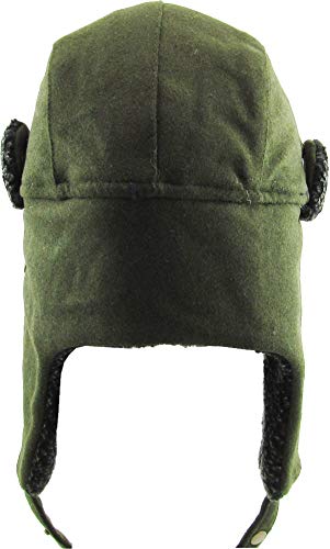 Kbethos KBW-620 OLV Wool Blend Aviator Trapper Hat Trooper Ear Flaps Ushanka Eskimo Warm Winter Cold thumb #3