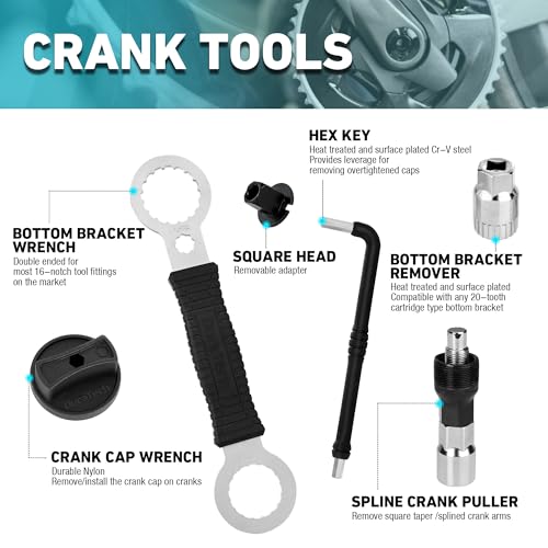 Duratech 41-delige professionele fietsreparatieset met gereedschapskist, multifunctionele fietsgereedschapsset voor thuis, geschikt voor fietsreparatie, routinereparatie thuis en doe-het-zelf - Afbeelding 6