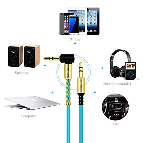 Cable AUX Jack 3.5mm Estéreo 3ft Azul miniatura 4