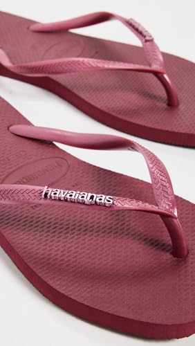 Image of Havaianas womens Slim Square Logo Metallic Flip-flop