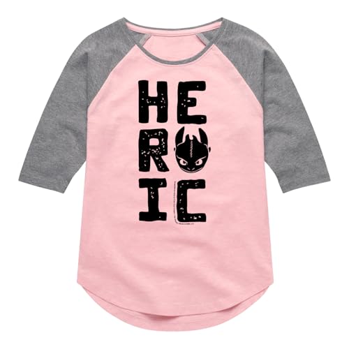 How to Train Your Dragon - Heroic - Toddler and Youth Girls Raglan Graphic T-Shirt
