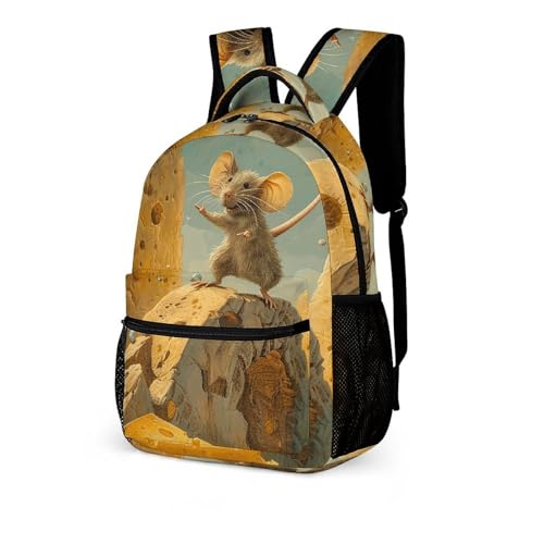 Cheese Backpack for Travel, Ultra Durable Small Bookbag Lightweight Daypack for Women Men4