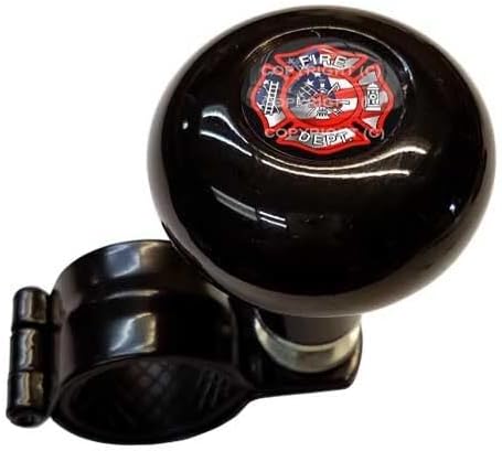 Black Steering Wheel Suicide Spinner Handle Knob Car Truck for FIRE DEPT Cross USA Model-PYT-8888-4864