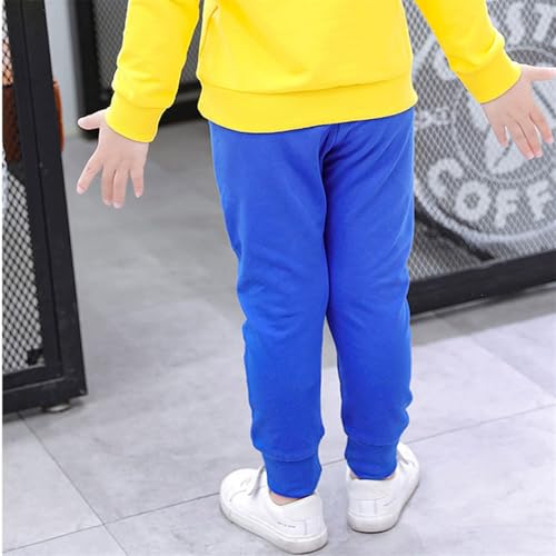 Toddler Kids Boys Cotton Jogger Elastic Waist Drawstring Soft Sweatpants Plain Dry Fit Active Casual Pants with Pockets2